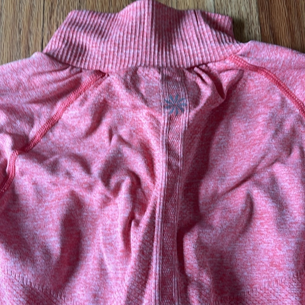 Athleta Pink Fast Track Half-zip Ruched Top - Picture 5 of 5